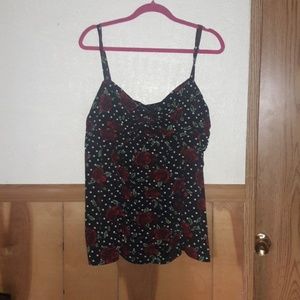 Torrid rose polka dot tank 4x